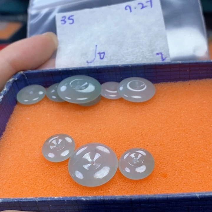 白***白定制翡翠未镶嵌不退