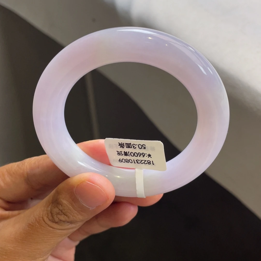 未镶嵌手镯翡翠回流/粉紫胖圆条（强推捡漏）