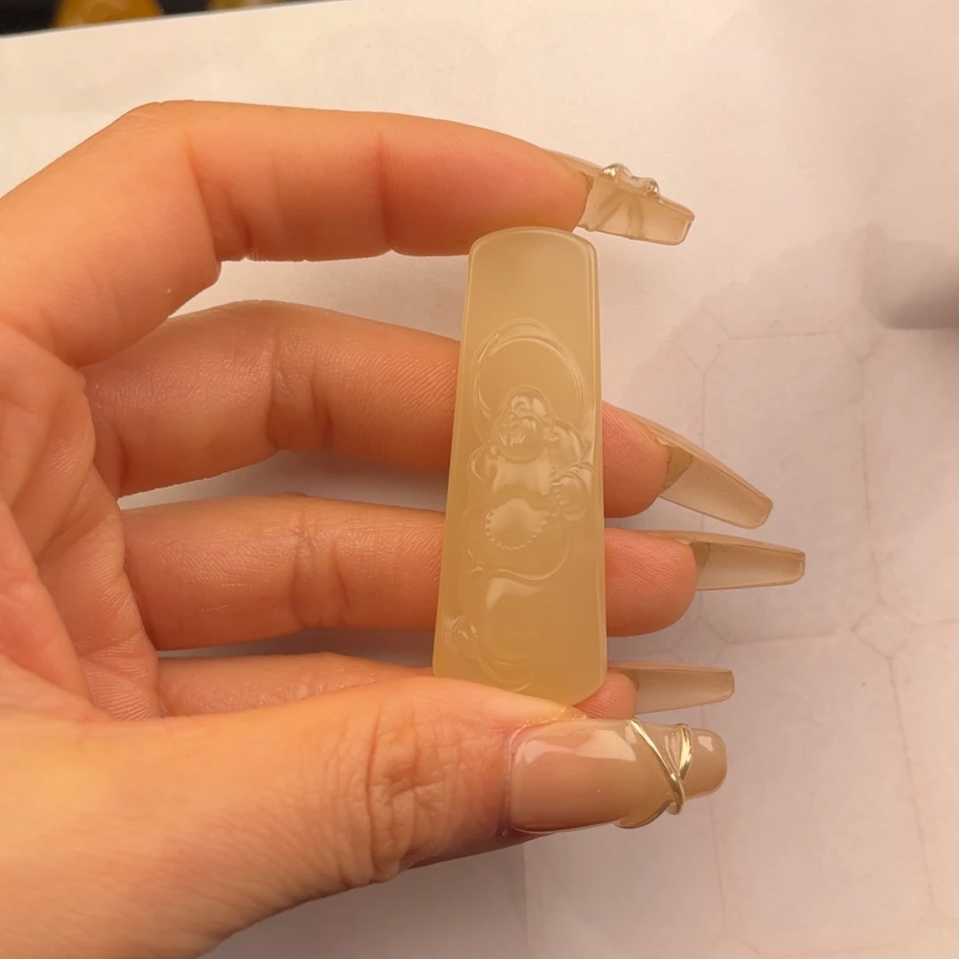 石英质玉未镶嵌黄蜡石吊坠七*