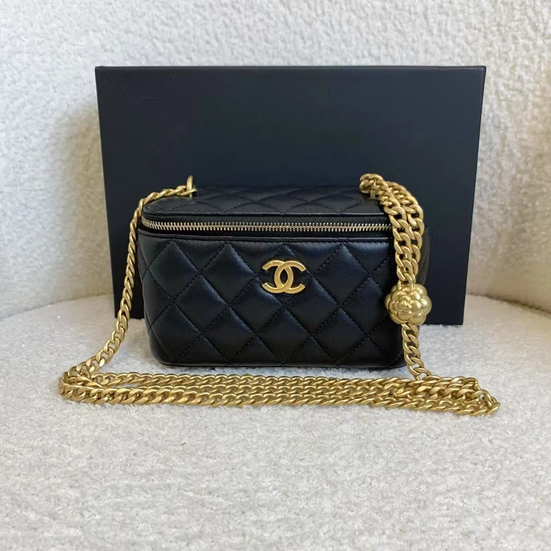 99新 Chanel/香奈儿 壹臻/ 23s黑金山茶花金 球长盒子 33178939