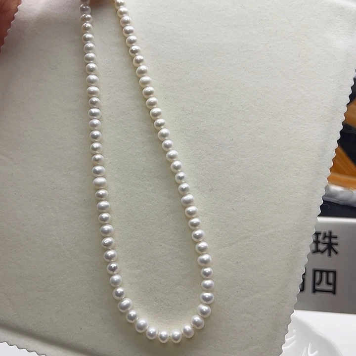 淡水珍珠颈饰钛钢