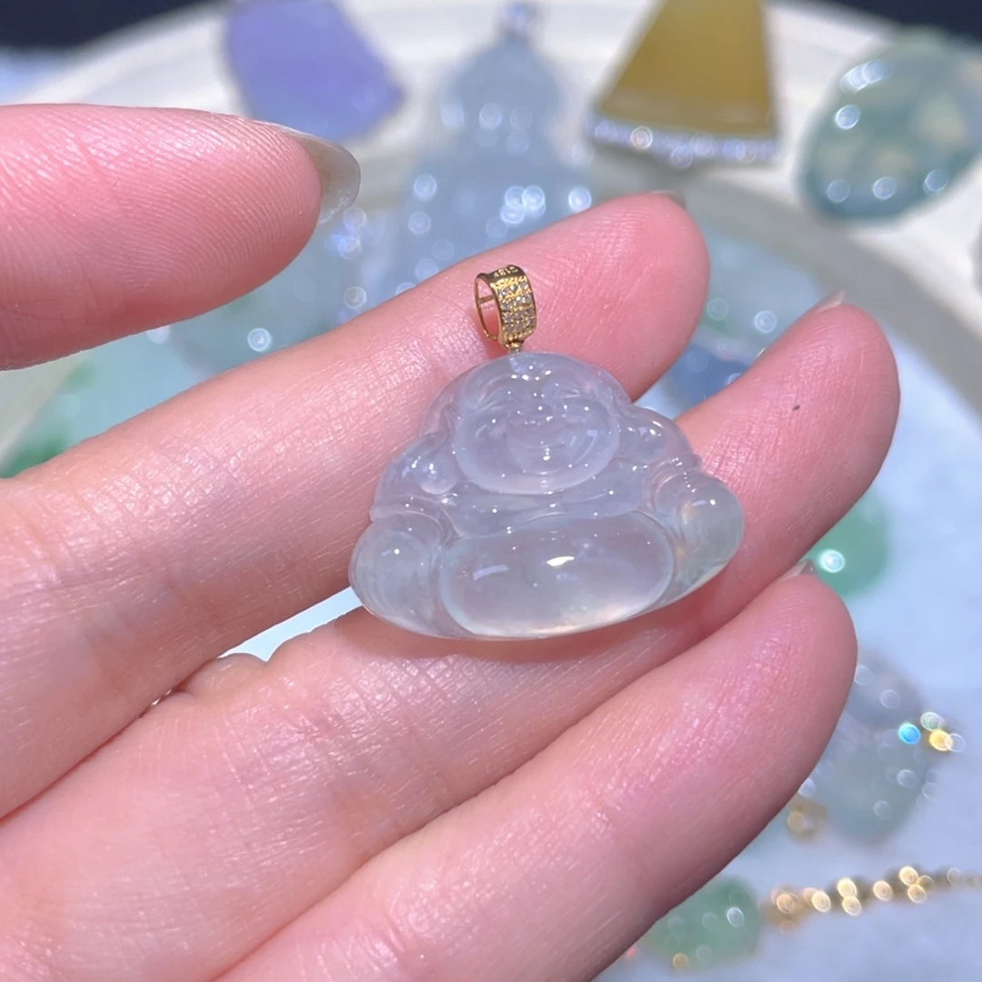 翡翠18K金镶嵌颈饰翡翠