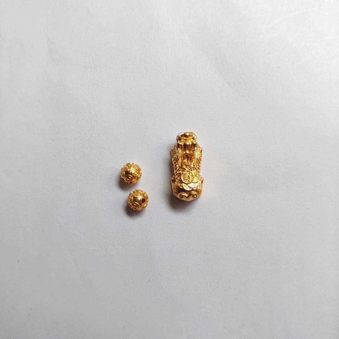 金元宝足金999貔貅珠子首饰