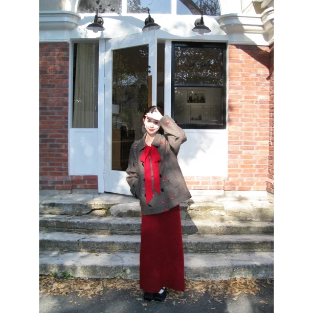 【夜莺玫瑰】 76896 30%羊毛高定重工刺绣休闲90%白鸭绒羽绒服外套