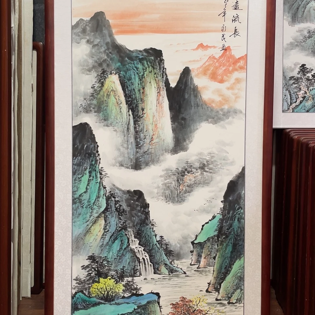 国画带框尺寸63*123厘米