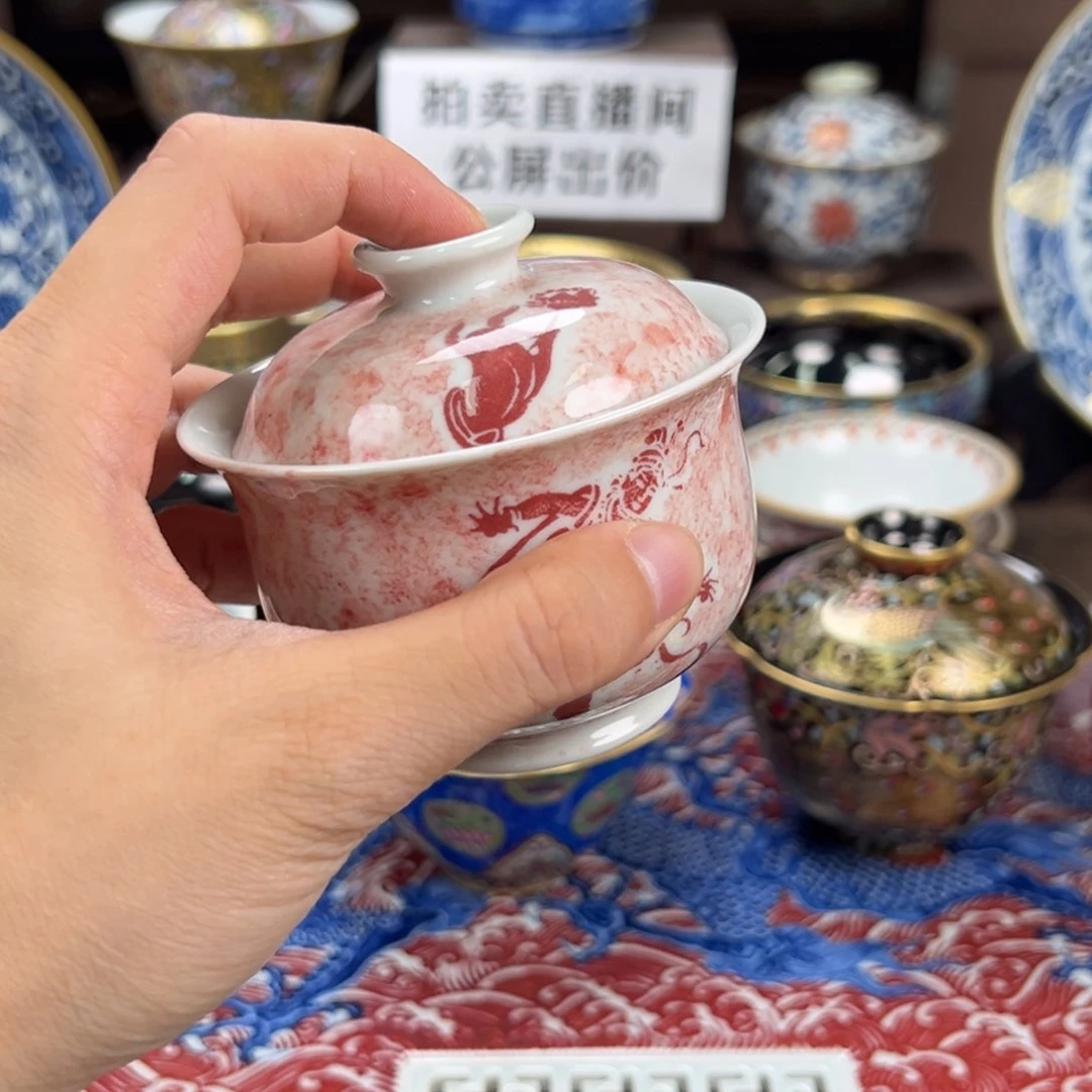 愚***鹏瓷片景德镇手工手绘陶瓷