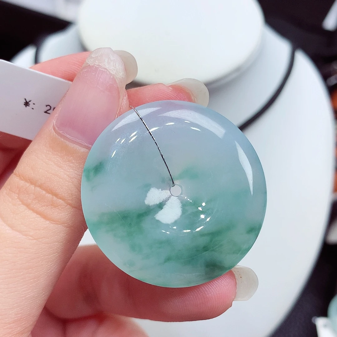 翡翠未镶嵌颈饰翡翠35，33.9/5.1