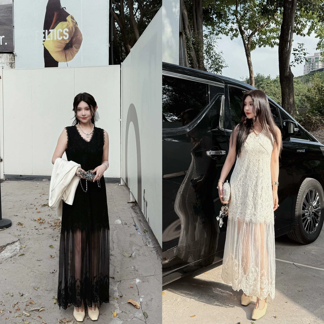 姗蔓深圳原版623/626温柔如水~简约气质高级感拼接设计感连衣裙