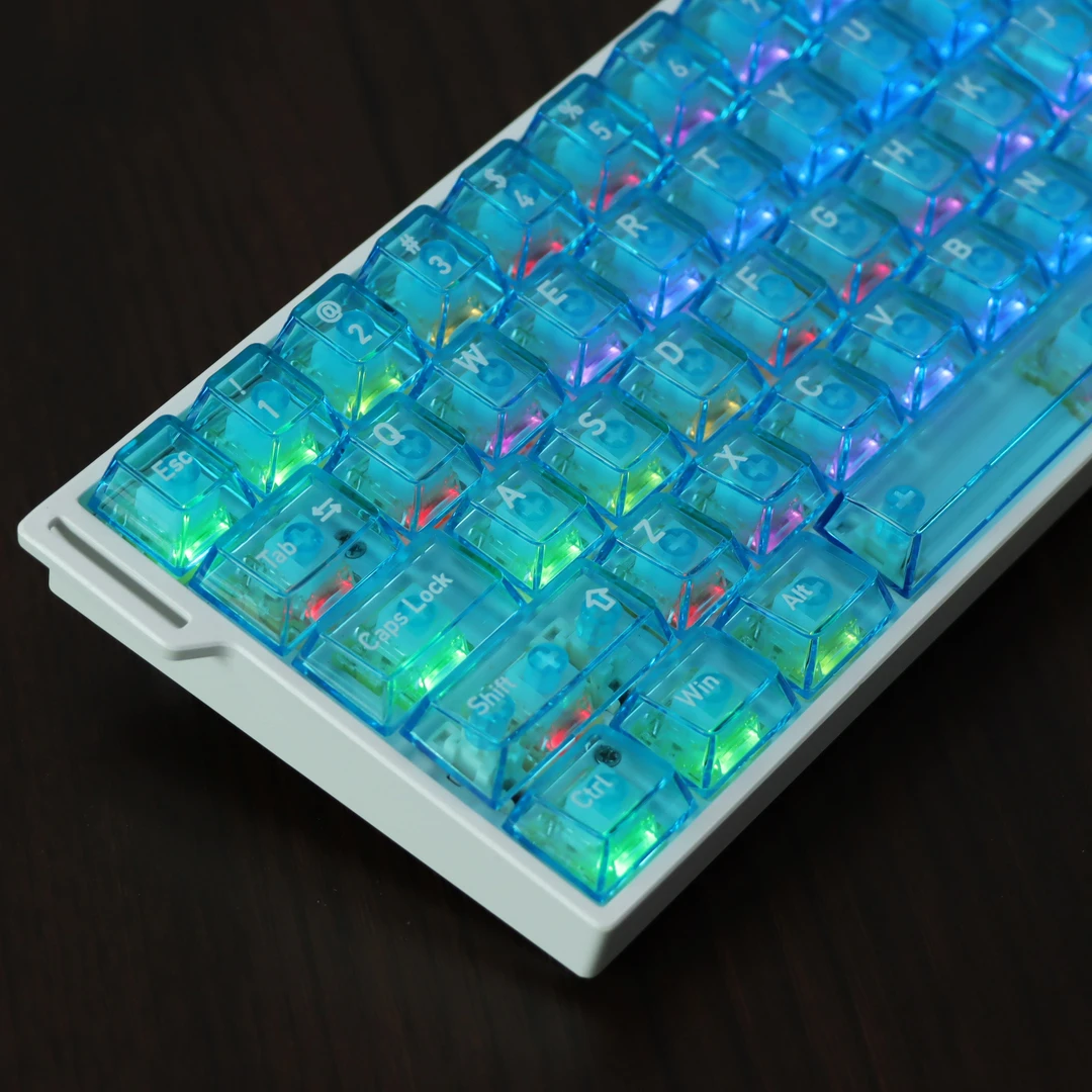 雪山高透PC透明键帽大全套支持wooting透光适配机械磁轴键盘夜魔
