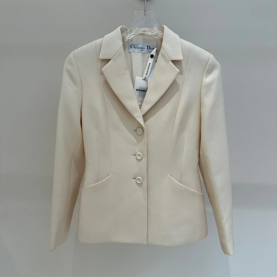 未使用 DIOR/迪奥 DI1389 翻领单排扣西装外套36码 原价38000