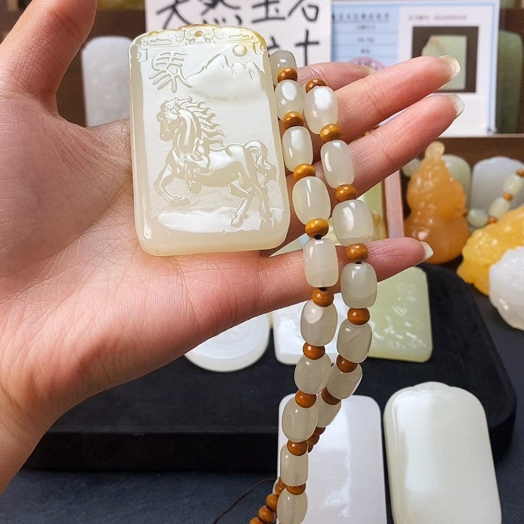 新疆昆仑山山料方解石玉6