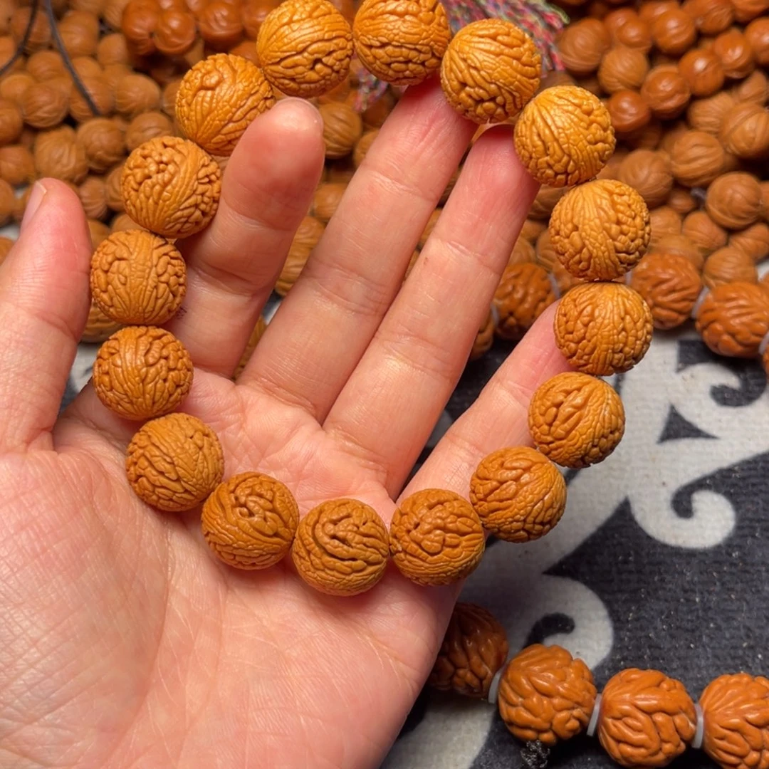 桃核手串龙纹桃核