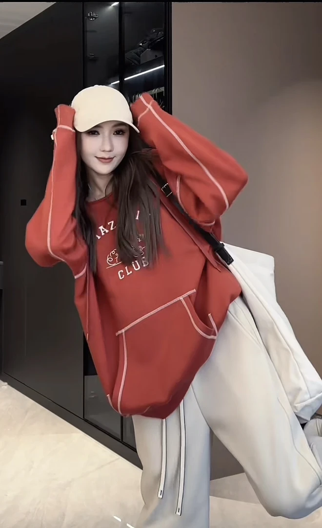 AMAZING IN | 1oo%棉 | 慵懒小狗印花卫衣 A250728-AI57CSTYC2512