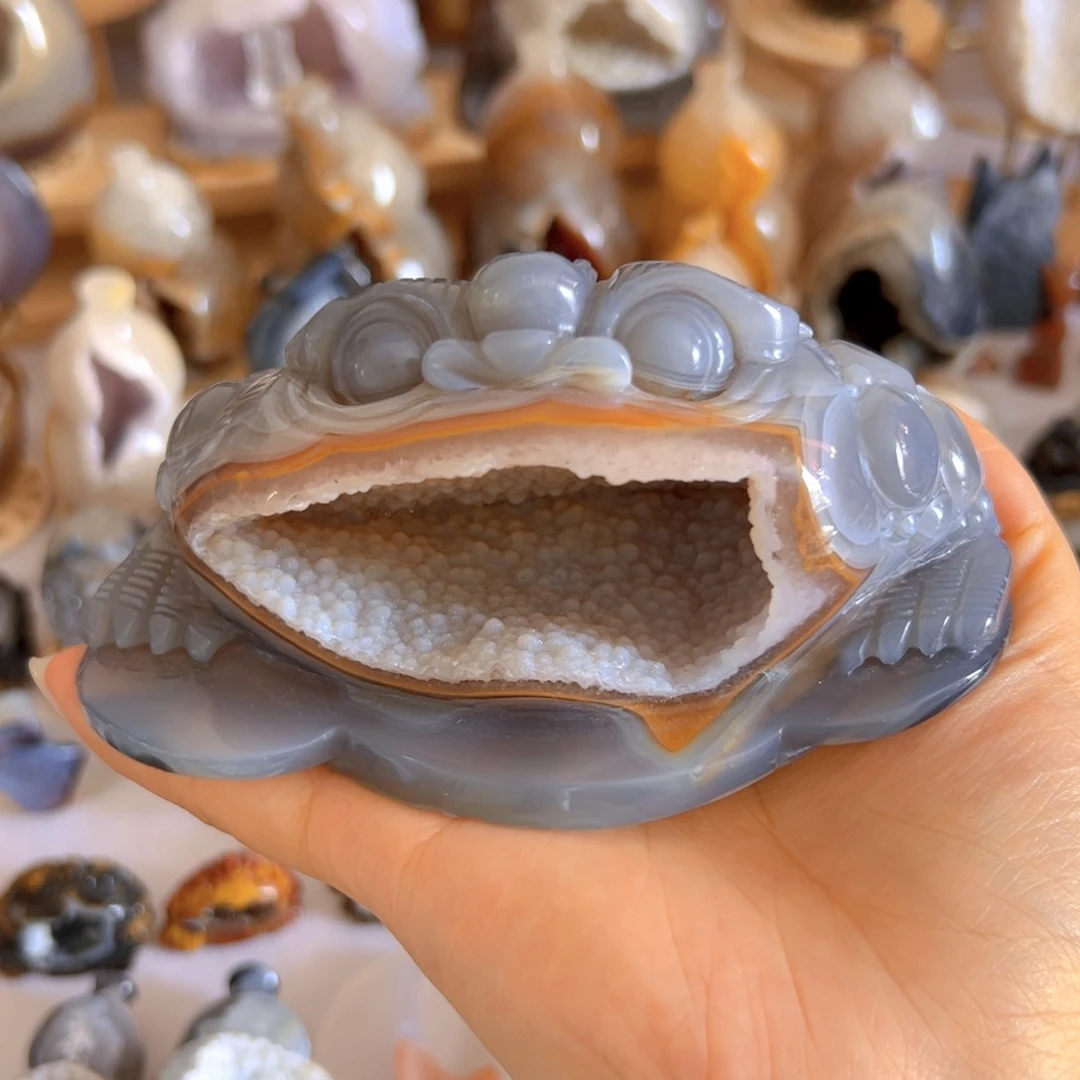 未镶嵌大型摆件（非配饰）紫晶沐*金蟾