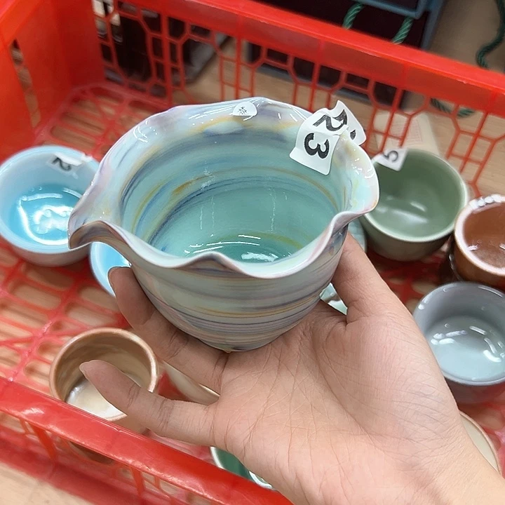 龙泉云间青瓷小米茶器