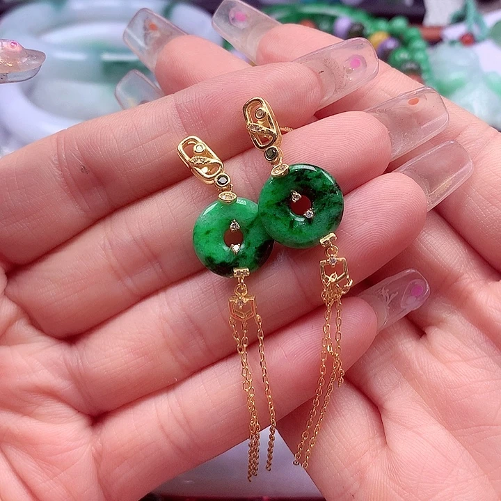 颈饰银S925镶嵌翡翠翡翠