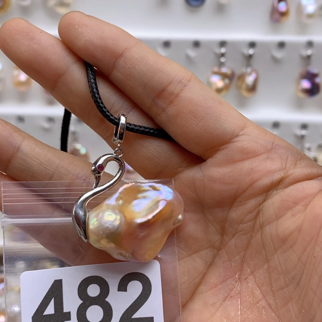 淡水珍珠颈饰银S925镶嵌s***y482