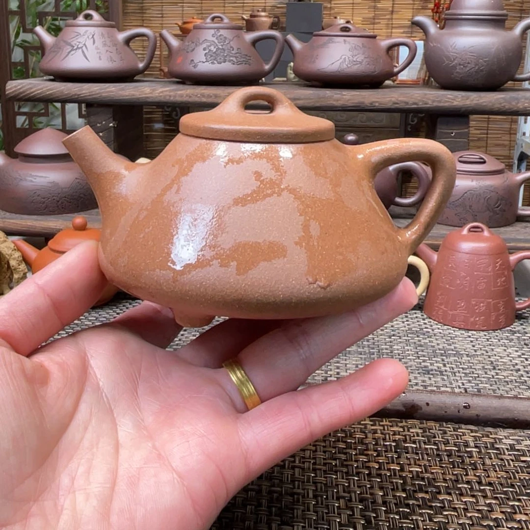 紫砂茶壶宜兴原矿紫砂手工制220