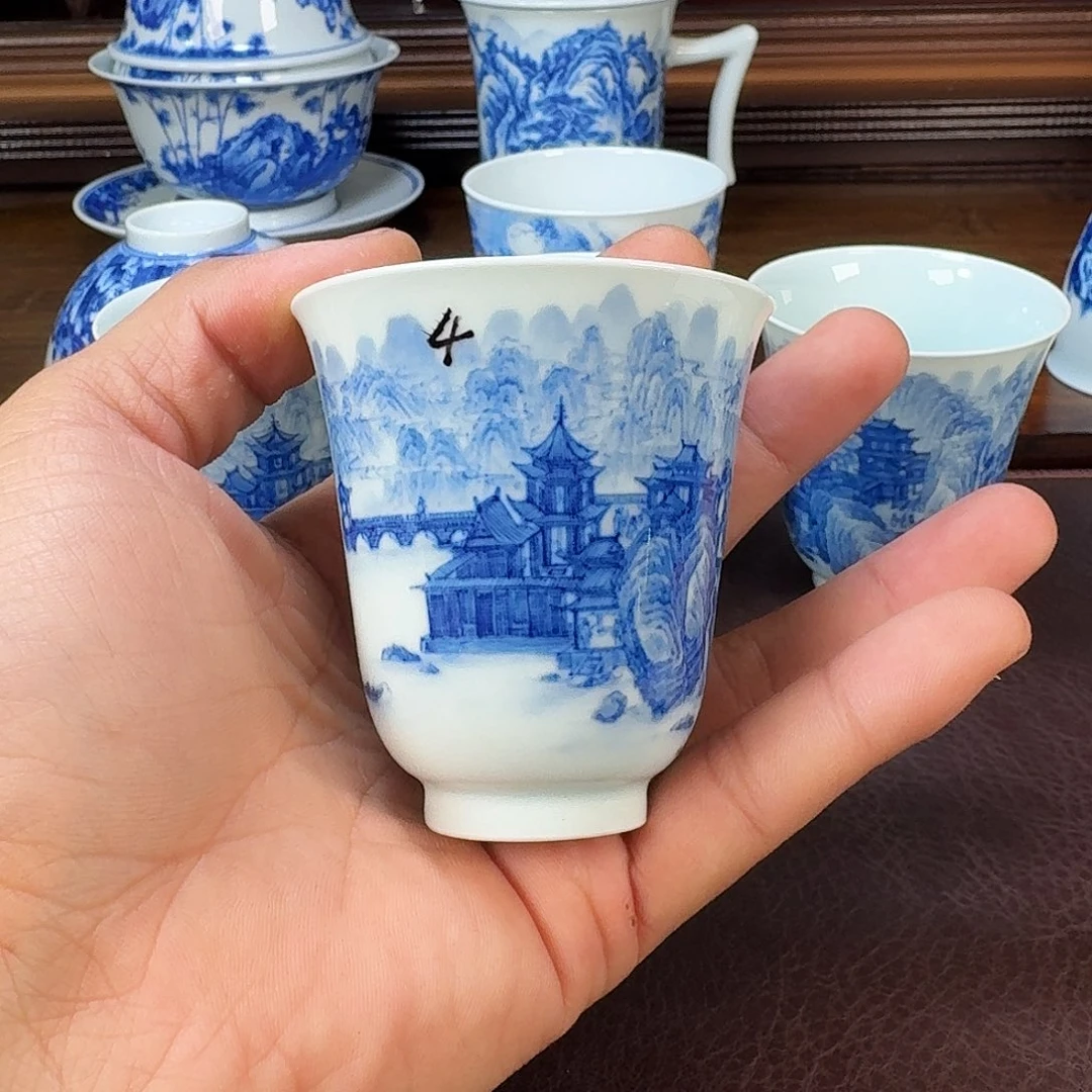 瓷片西****n现代景德镇陶瓷手绘茶具