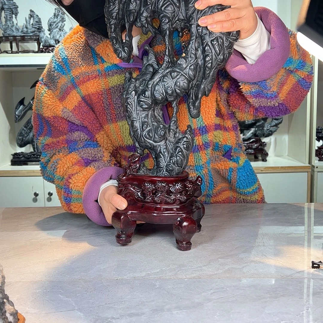 藏***锋灵璧奇石观赏石摆件