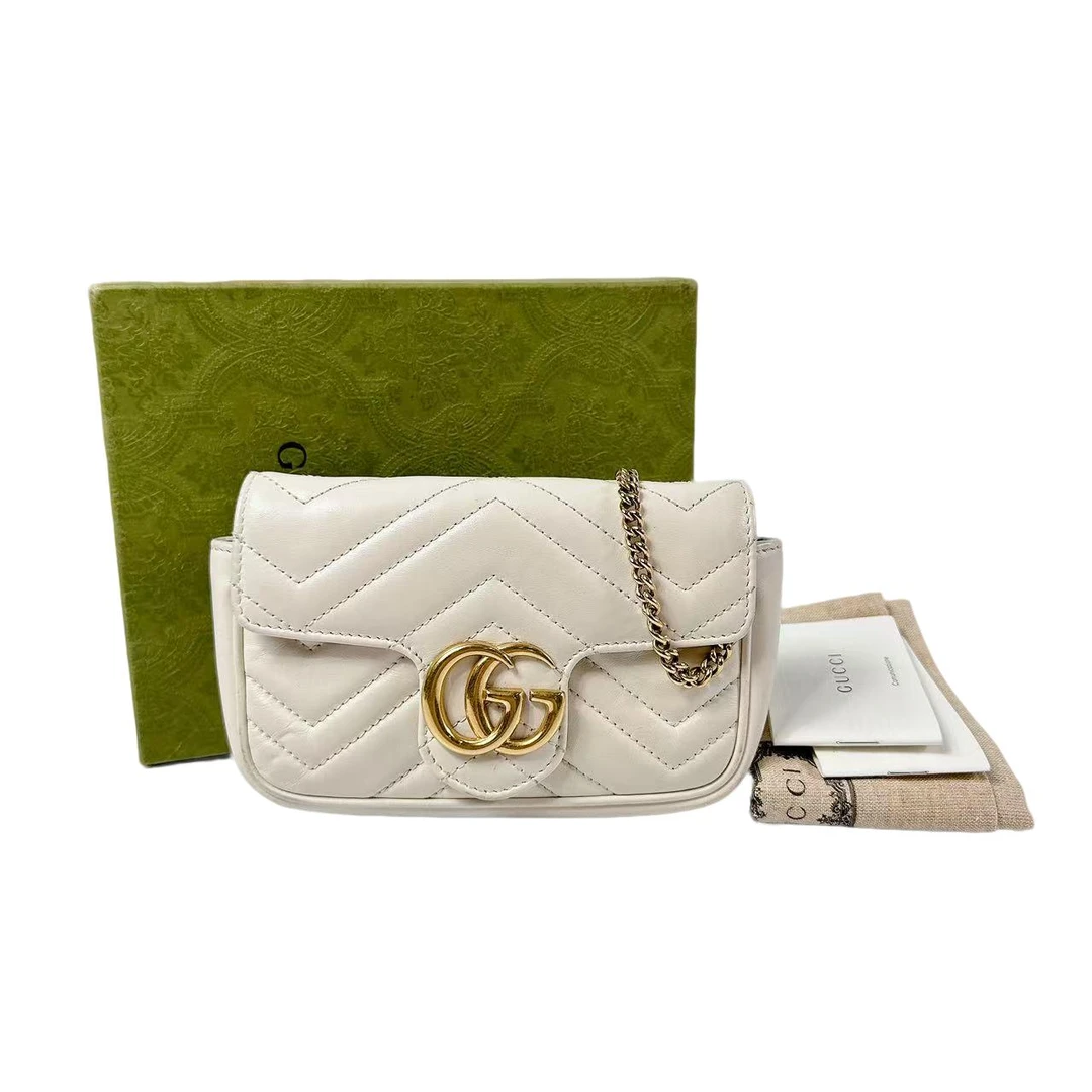 95新 GUCCI/古驰 安洁利严选链条包/0000758