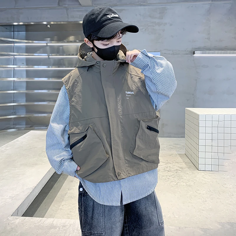 儿童装男童秋装马甲春秋款2025新款中大童男孩背心坎肩外套秋季潮