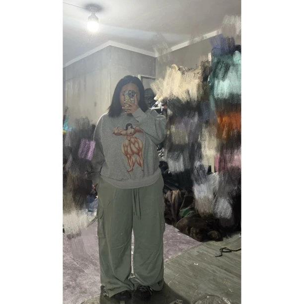 工装阔腿休闲纯棉长裤卫裤