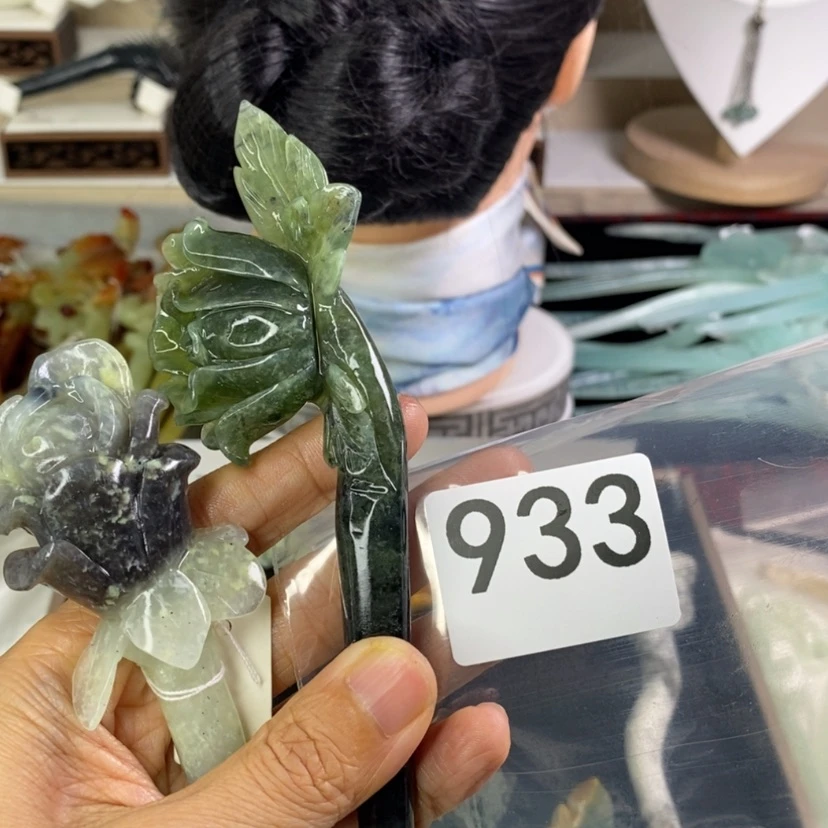 【闪购商品】岫玉发饰未镶嵌夹***堂