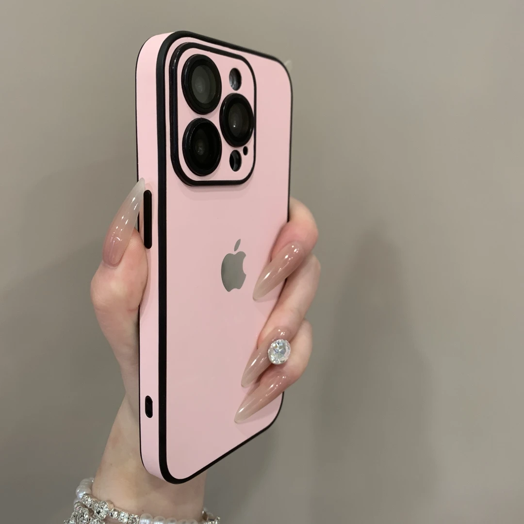 简约皮质全包适用iPhone16Promax苹果15手机壳14硬13镜头膜12/11.