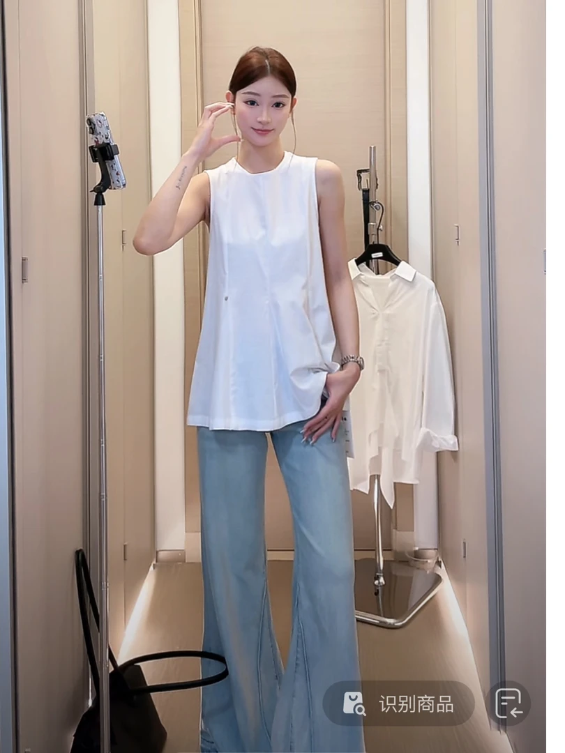 喜糖 福（1xt5033#）喜欢喜欢！钮扣质感休闲无袖T恤 5-21