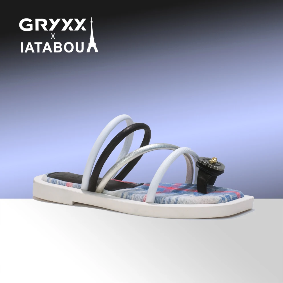 IATABOU高端潮牌全真皮拖鞋女凉鞋TA156085