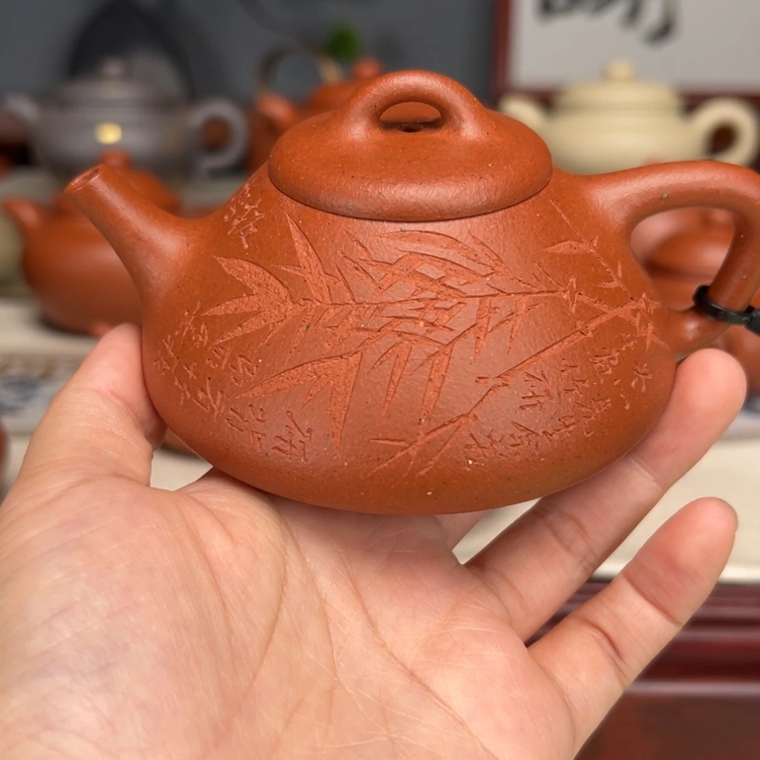 茶壶紫砂宝山红泥200