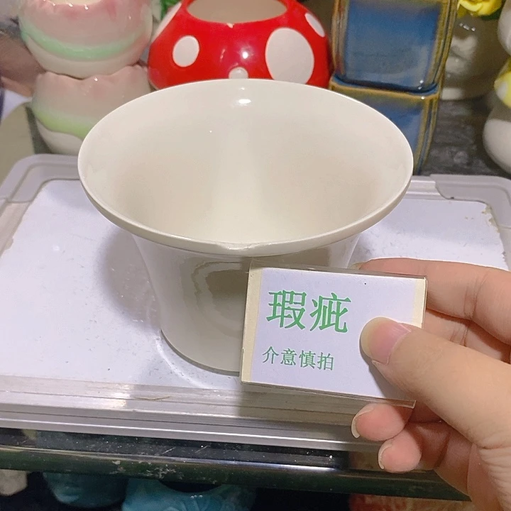 摆件多肉瑕疵盆有孔。