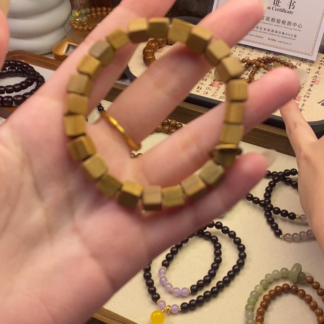 檀香木手串/手链绿方