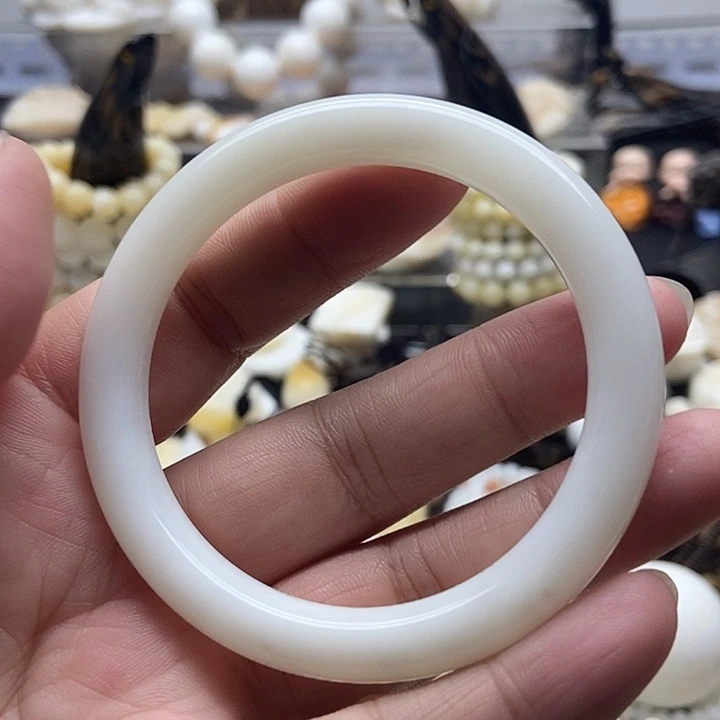 非金属贝壳贝雅轩工艺品玉化光面手镯