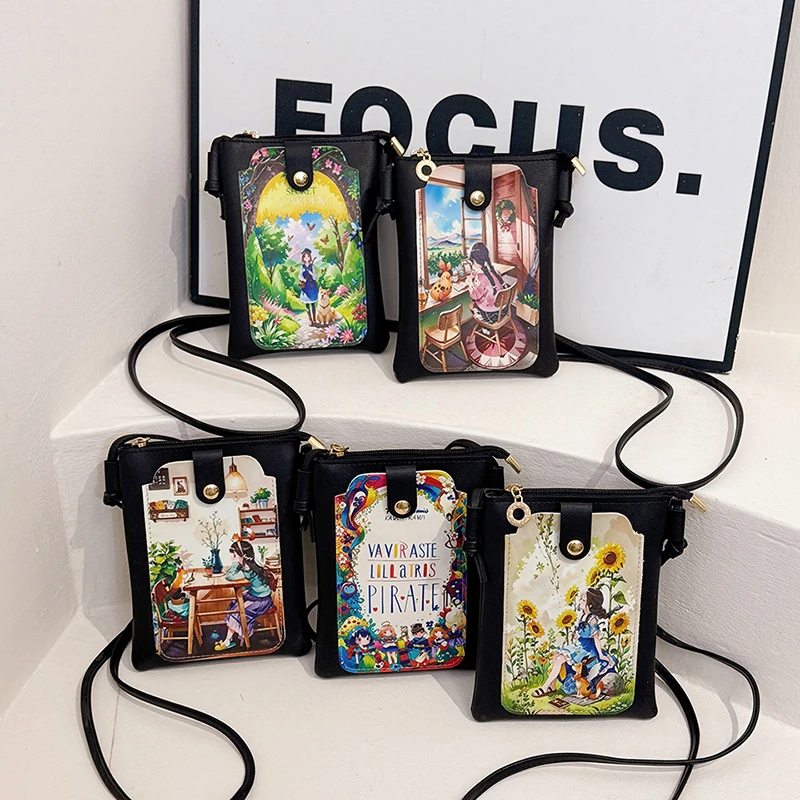 手机包女斜挎小包包简约新款手机套夏天百搭迷你手机零钱包单肩包