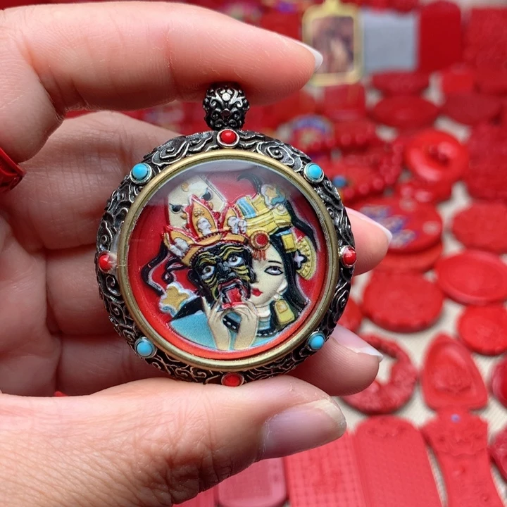 天然辰砂工艺品朱砂吊坠