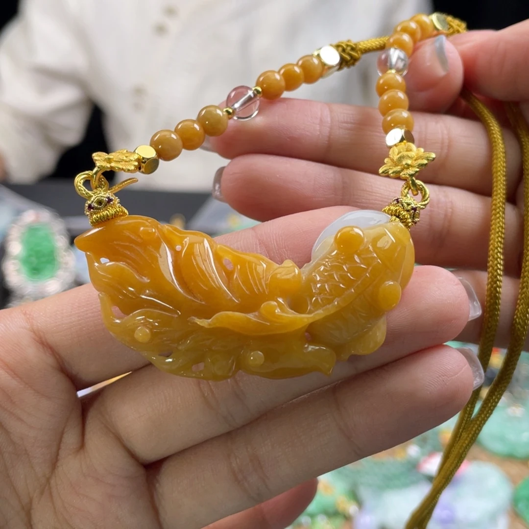颈饰未镶嵌翡翠代编织