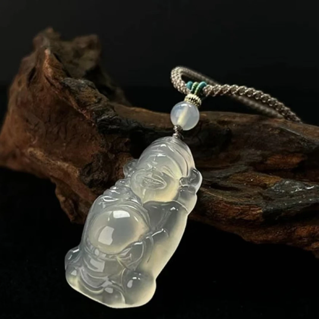 天然玉髓玛瑙-财神爷吊坠