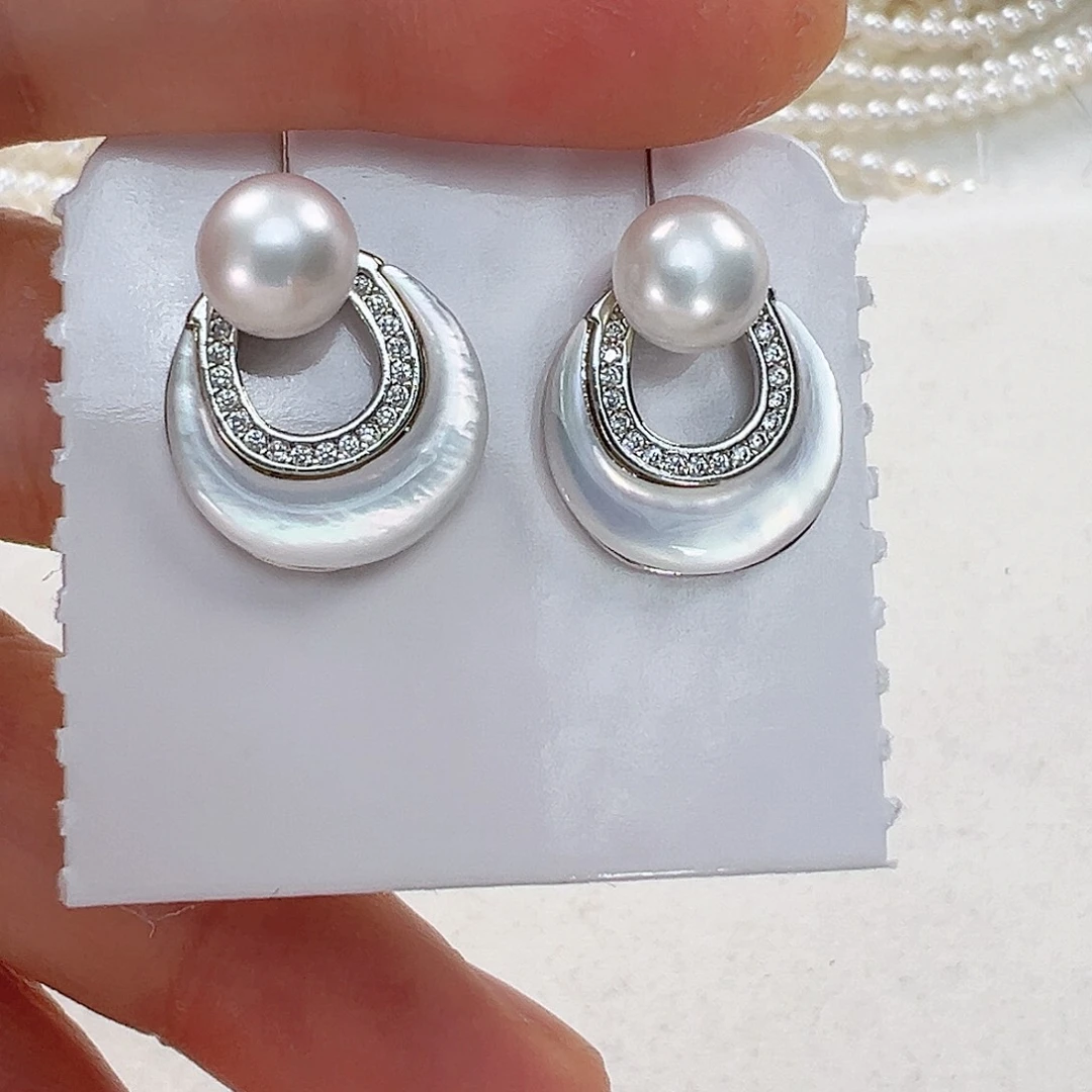 淡水珍珠耳饰未镶嵌