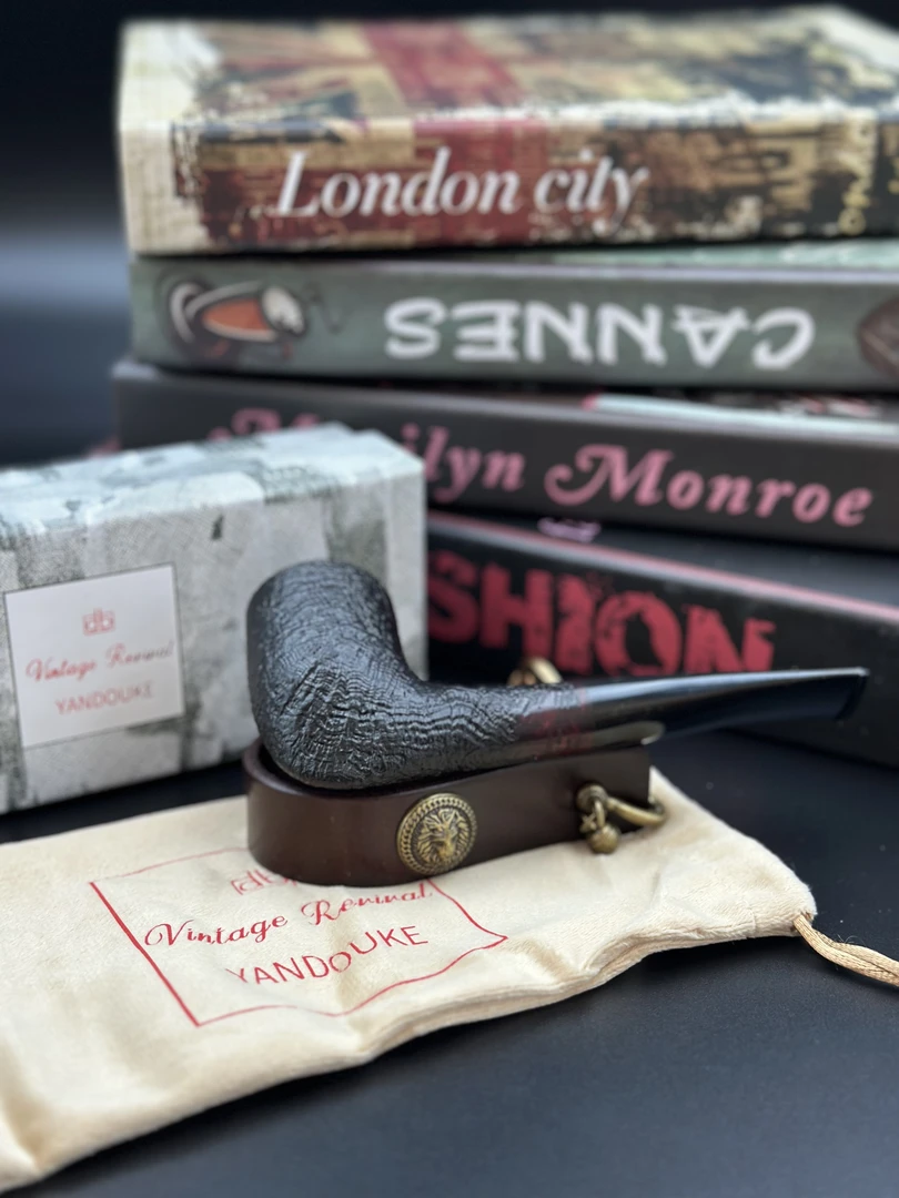 德国DB手工烟斗30年以上老料百合花自由式斗型3mm