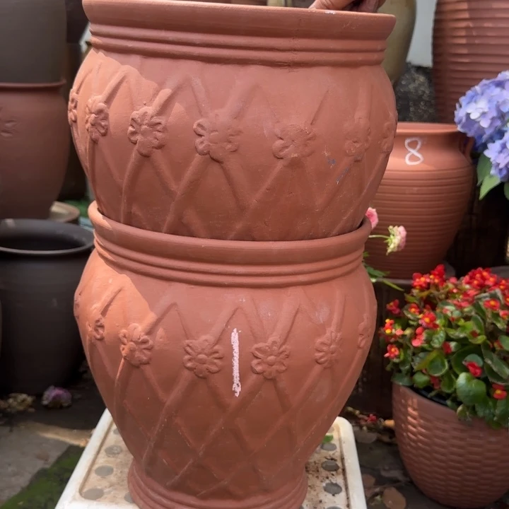 紫砂花盆口28高30宜兴紫砂粗糙