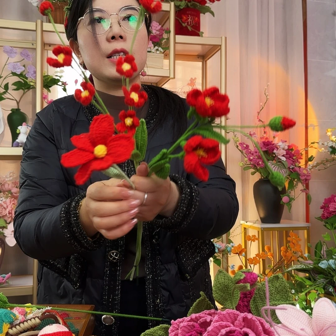 手工钩织设计花束