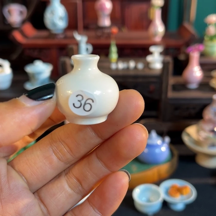 摆件微陶老王迷你花瓶