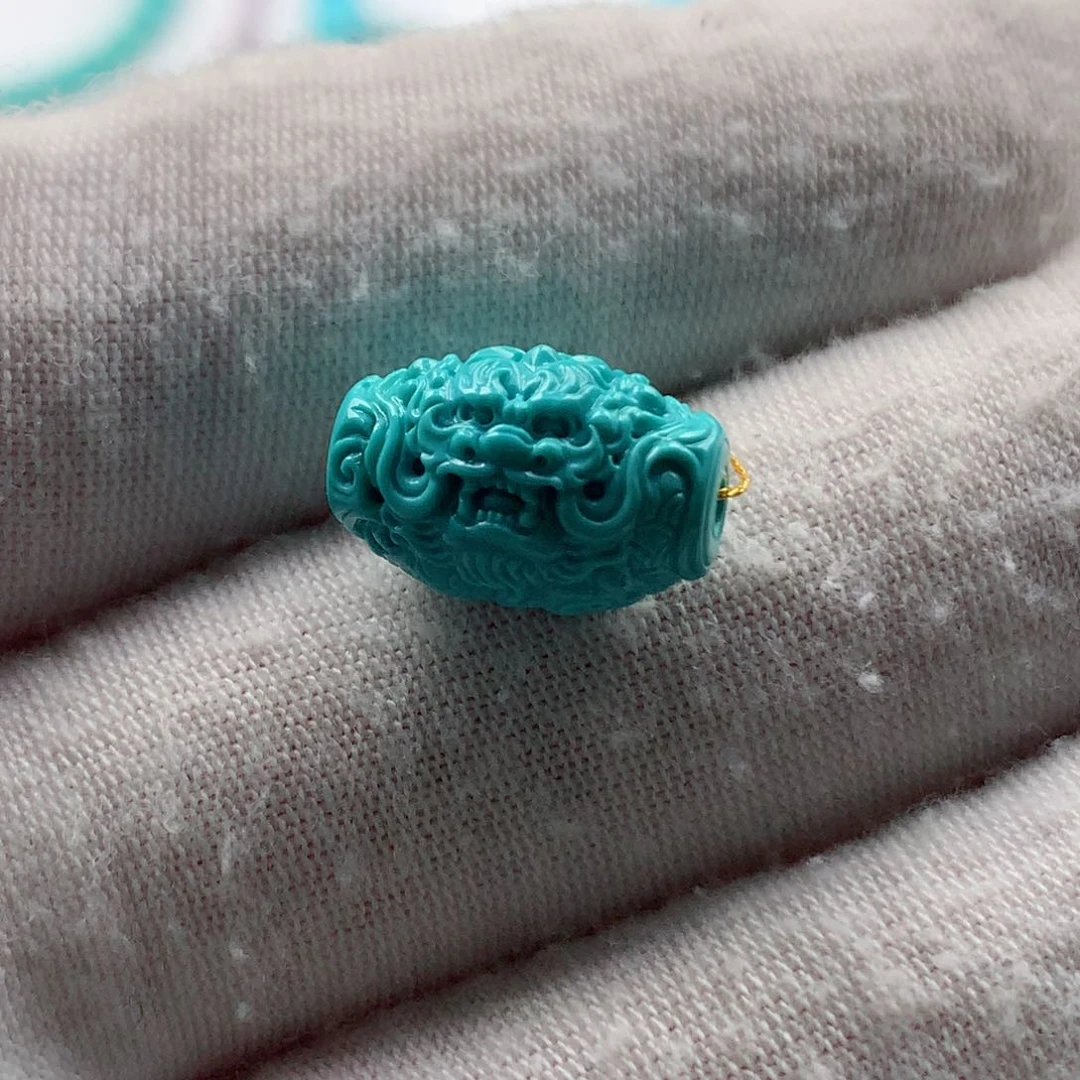 绿松石龙桶珠未镶嵌