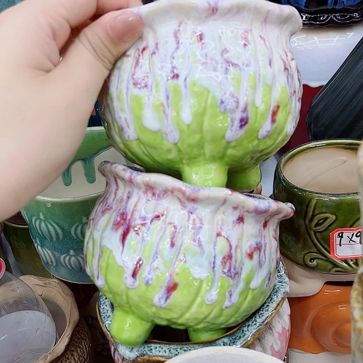 有孔.多肉陶瓷花盆！