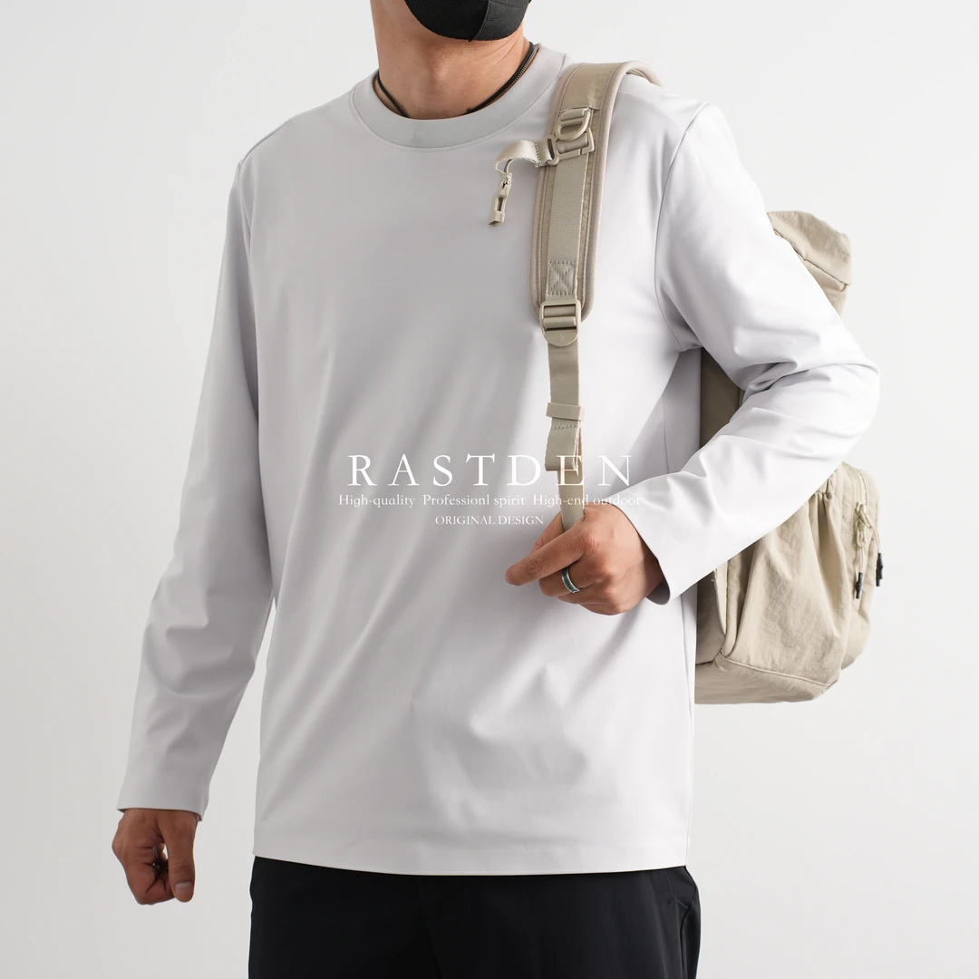 镇店尖货春秋冬男士简约圆领加绒卫衣运动户外长袖上衣保暖打底衫