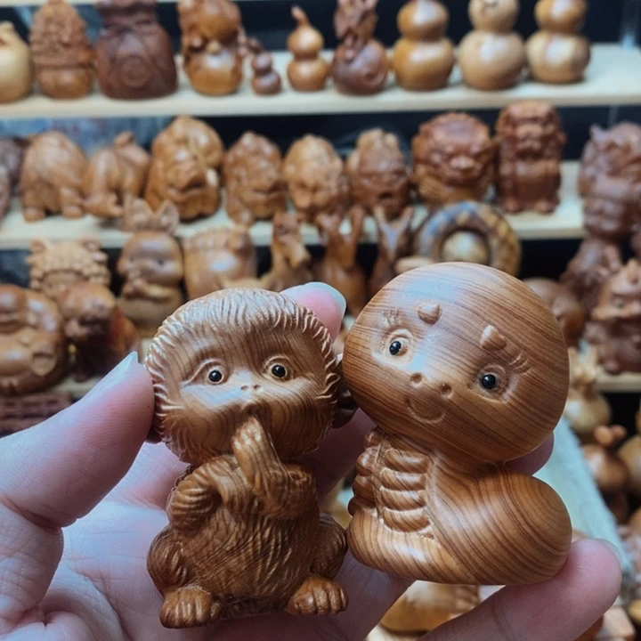 木质阿*崖柏木雕。。。