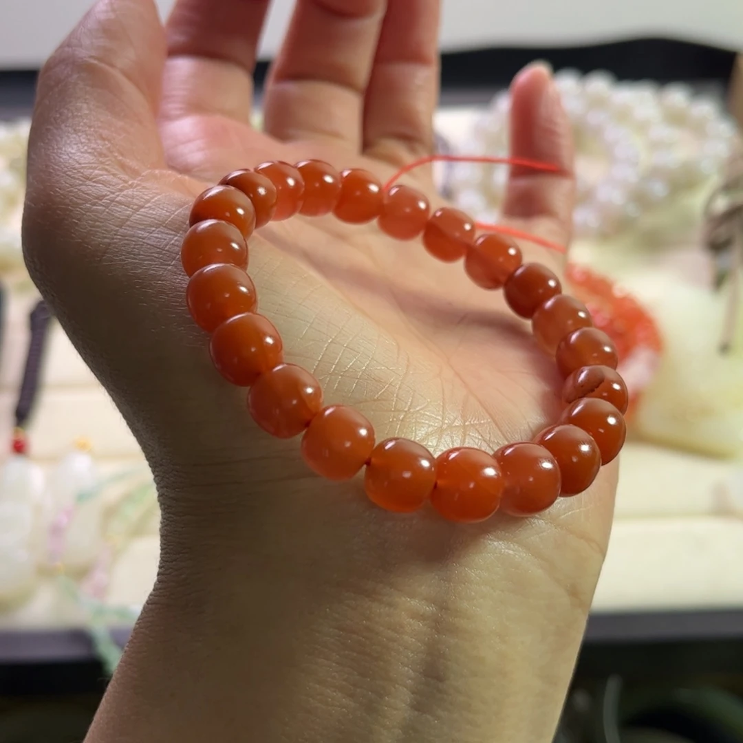 南红玛瑙手链未镶嵌疯**子