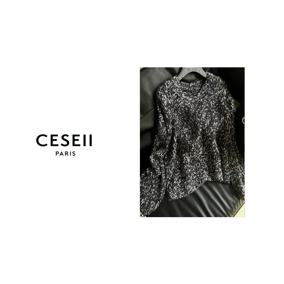 【XJ1269】CESEII秋冬高端不起球时尚休闲纯手工勾针毛衣套头衫